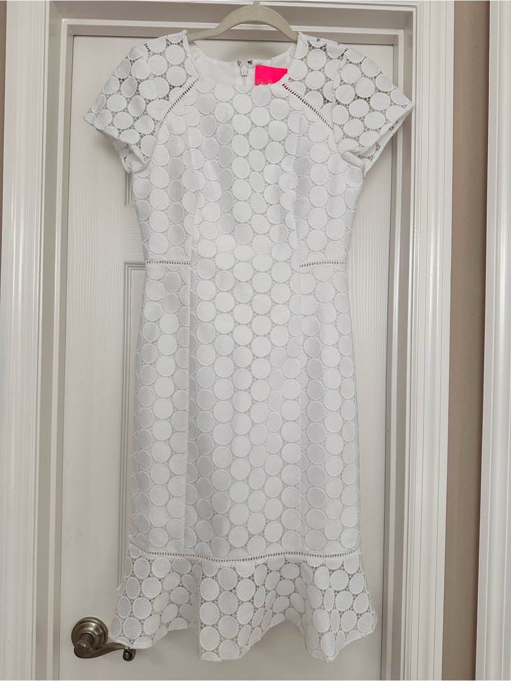 Lilly Pulitzer Aliza white polka dot lace dress
